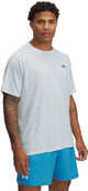 Under armour ua tech texturood ss-gry heren sportshirt - distant grijs - zwart