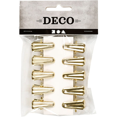 Creativ company cc deco knijpers 14x27 mm verguld 10 stuks.