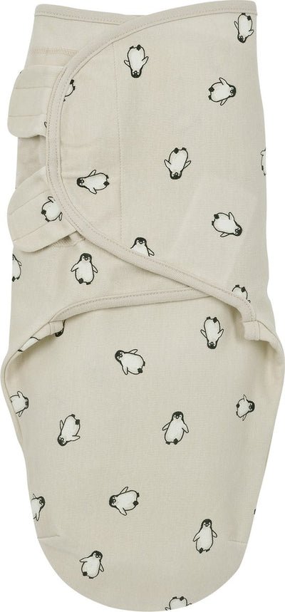 Meyco baby penguin swaddle inbakerdoek - soft sand - 0-3 maanden - 1.0 tog