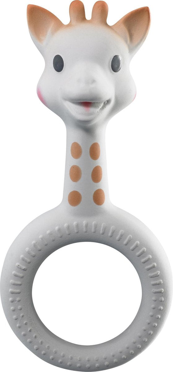 Sophie de giraf so'pure bijtring - bijtspeeltje - bijtspeelgoed - babyspeelgoed - 100% natuurlijk rubber - 13.5x6.4x5.2 cm - beige bruin