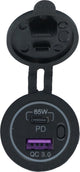 Carpoint inbouw aansluiting usb usb-c 65w snellader