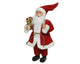 Decoris beeld kerstman rood polyester 10x20x30cm