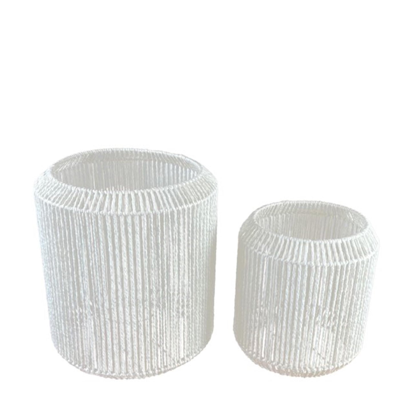 Dijk natural collections lantaarnset met glas 2-delig h30cm en h40cm wit
