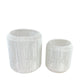 Dijk natural collections lantaarnset met glas 2-delig h30cm en h40cm wit