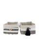 Dijk natural collections mand paper 18x18x12cm set a 2 stuks wit zwart
