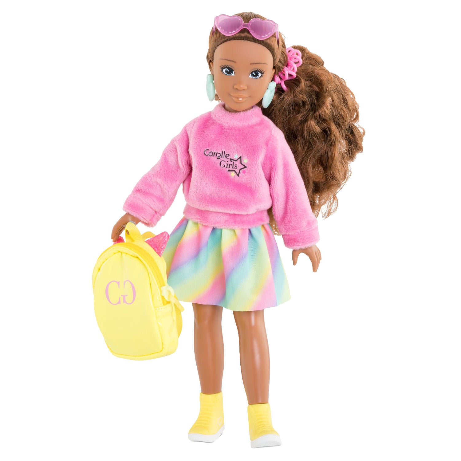 Corolle poppenkleertjes fluo set - kleurrijke dressing room accessoires.