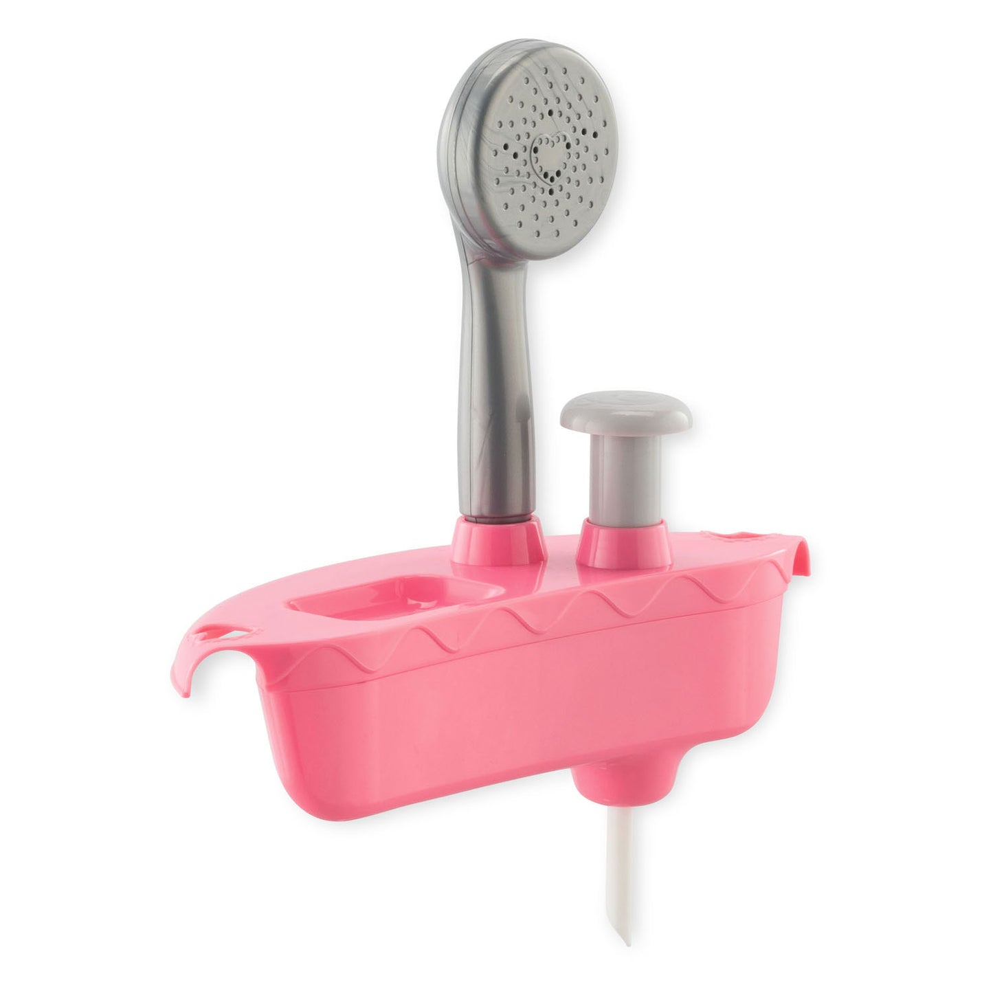 Corolle poppenbad badkuip roze met douche en badeend speelgoed.