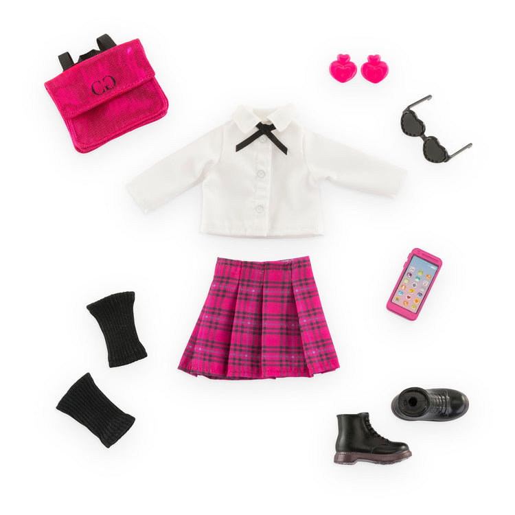 Corolle girls engelse student poppenkleren - mode accessoires set 28 cm.