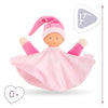 Corolle knuffeldoek roze - tidoudou babydoekje 17cm voor baby's.