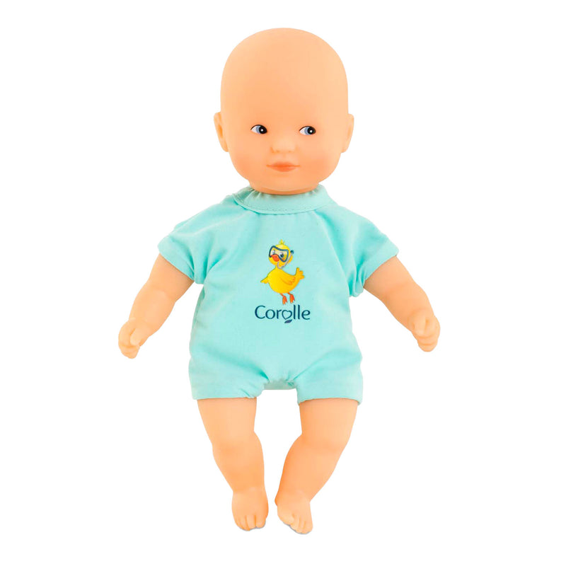 Corolle mini bad babypop - blauw, 20cm