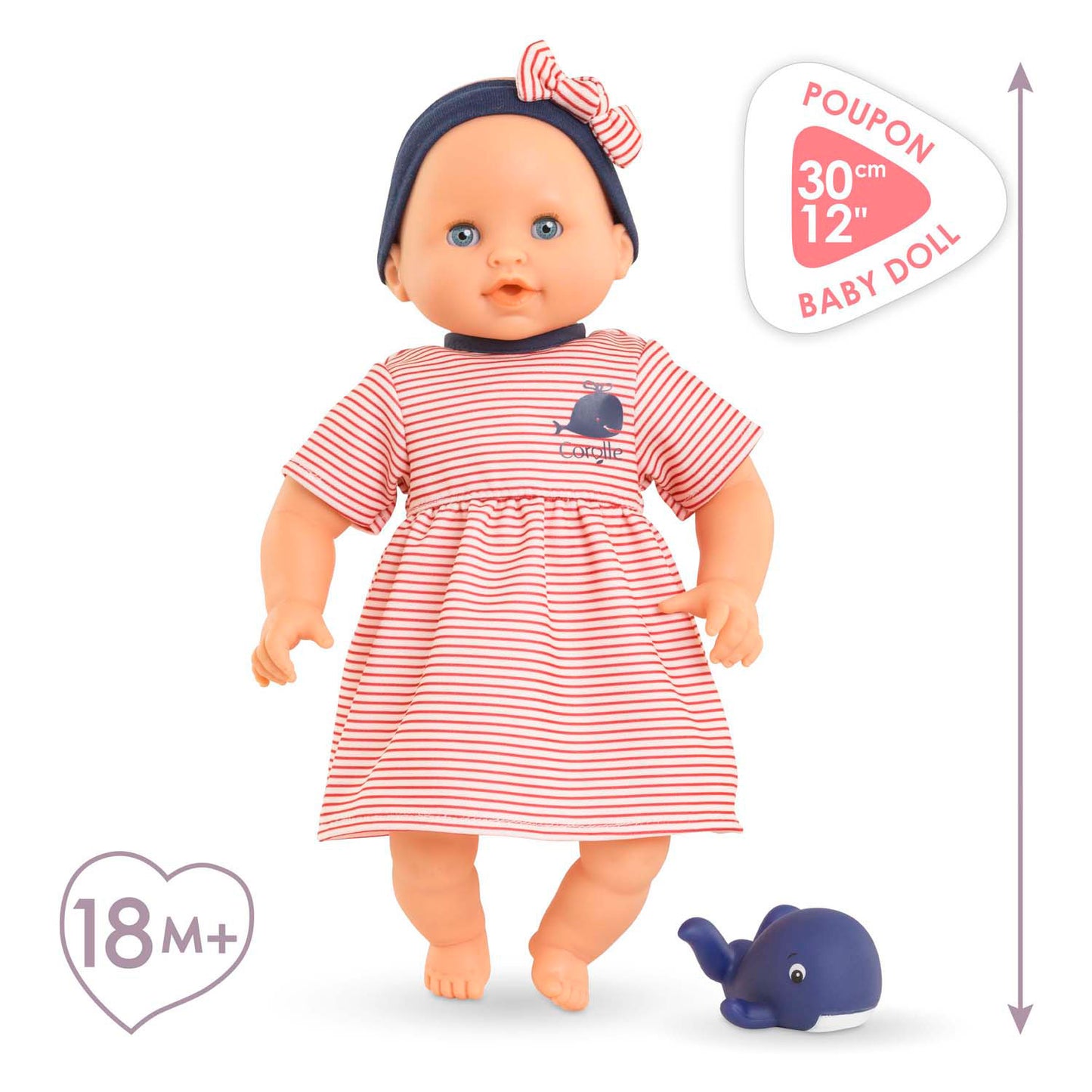 Corolle badpop calypso - walvis, 30cm