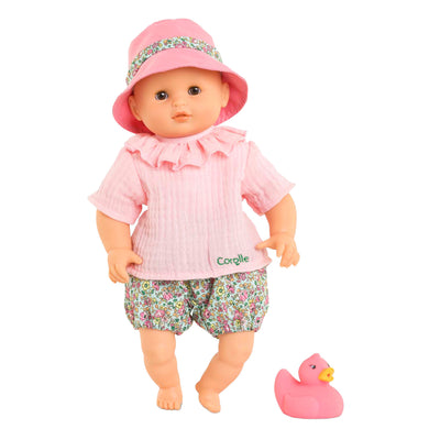 Corolle badpop coralie met badeend - bloomer, 30cm