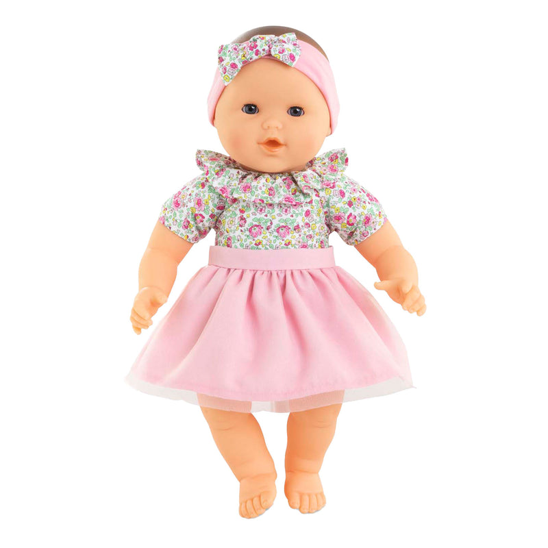 Corolle grote babypop met bloemetjes, 36cm