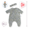 Corolle poppen pyjama en hoofdband, 30cm - glow in the dark