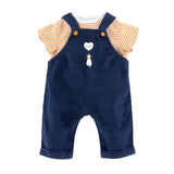 Corolle t-shirt en marineblauw overall, 30cm - afbeelding 1