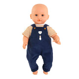Corolle t-shirt en marineblauw overall, 30cm - afbeelding 3