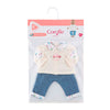 Corolle t-shirt en spijkerbroek voor babypop, 30cm