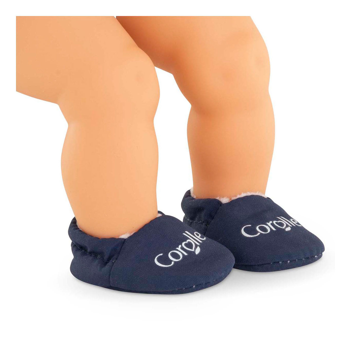 Corolle babypop slippers marineblauw - poppenkleding 30cm.