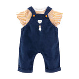 Corolle t-shirt en marineblauw overall, 36cm - afbeelding 1