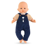 Corolle t-shirt en marineblauw overall, 36cm - afbeelding 3