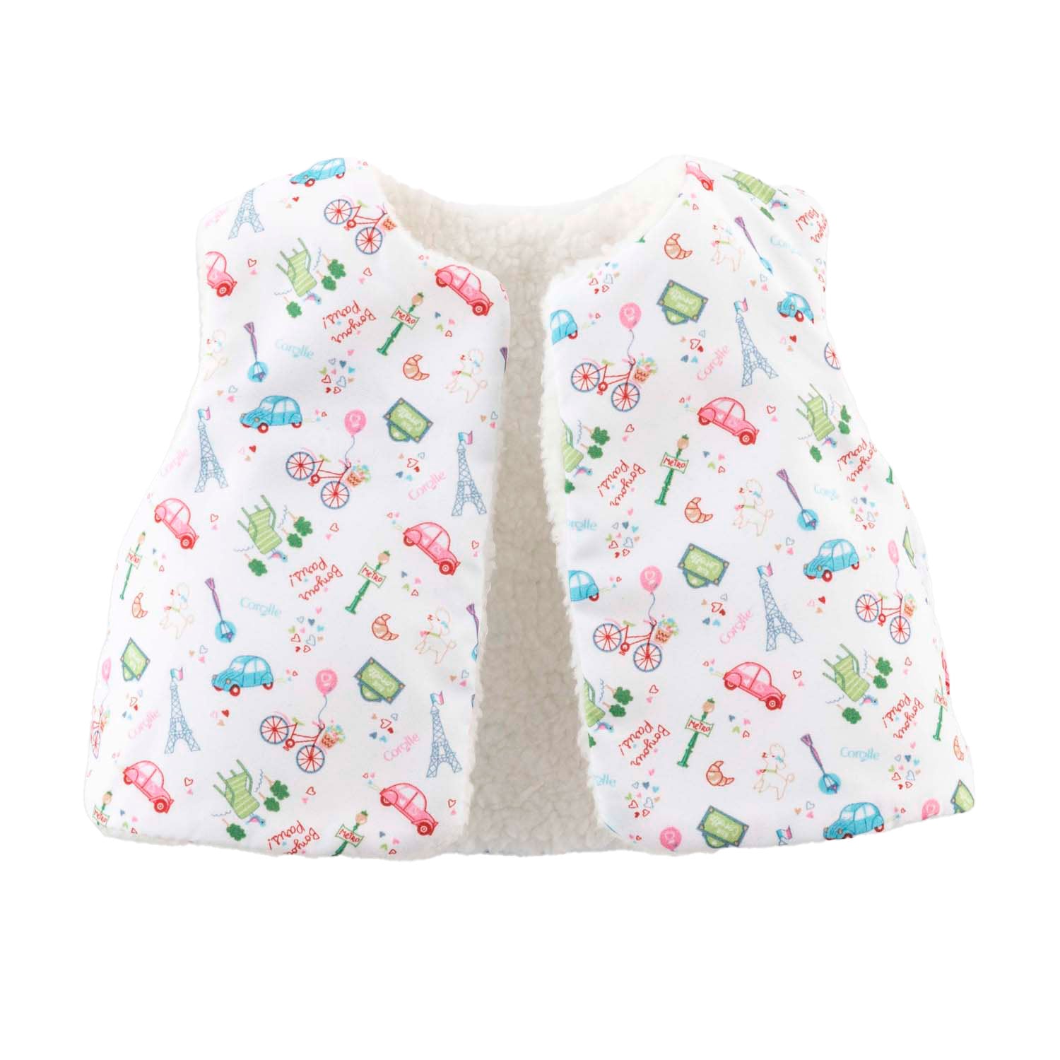 Corolle winterset babypop 36cm - poppenkleding wit polyester.