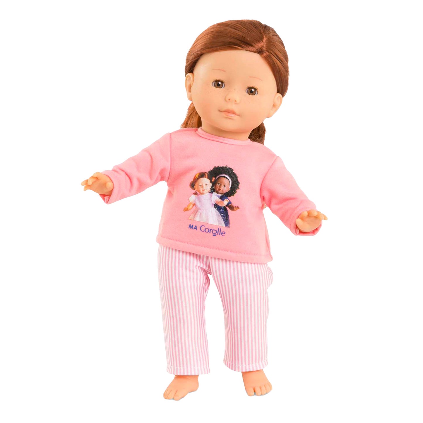 Corolle poppen pyjama roze 36cm - poppenkleding set.