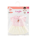 Corolle poppenoutfit t-shirt en jurkje kleine ontdekker 30cm dieren. m - afbeelding 2