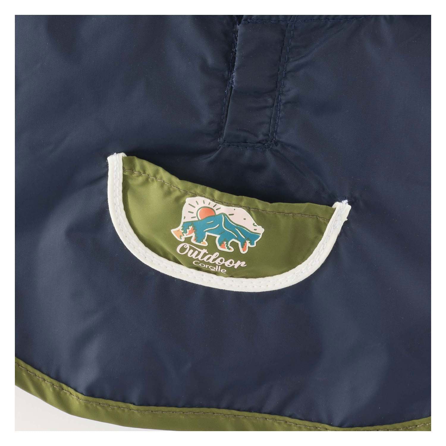 Corolle regenponcho poppenkostuum kleine ontdekker 30cm blauw.