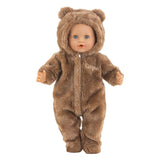 Corolle poppenkostuum bruin berenpakje 36cm zachte onesie. - afbeelding 3