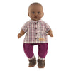 Corolle geruit shirt met broek kleine ontdekker - 36cm