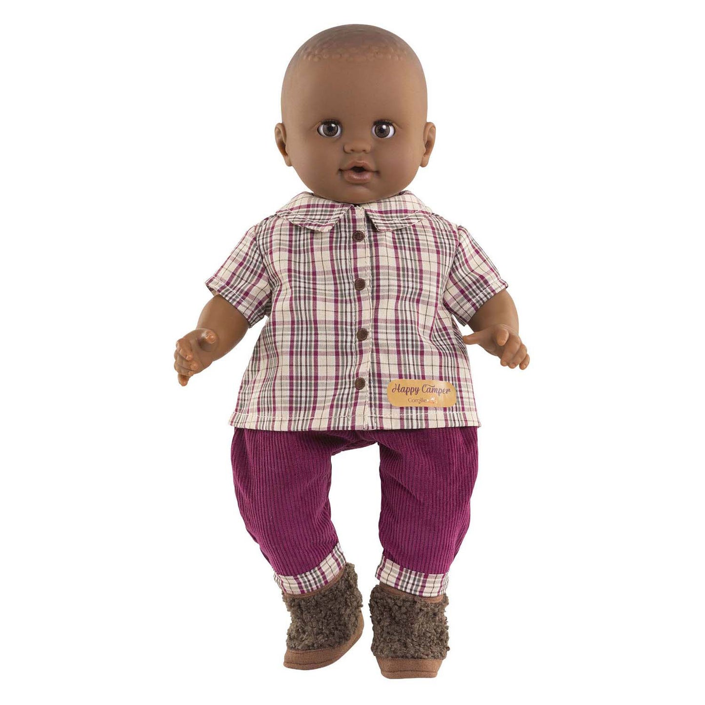 Corolle geruit shirt met broek kleine ontdekker - 36cm