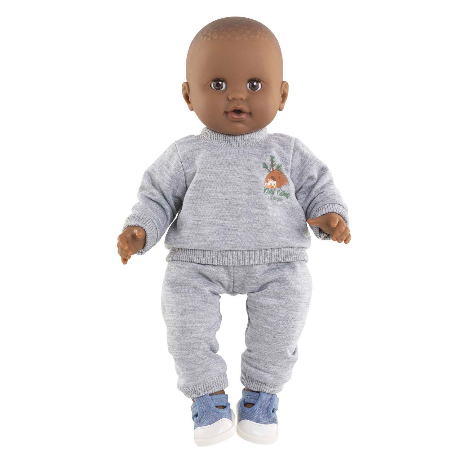 Corolle poppenkostuum joggingpak grijs 36cm - zachte poppenkleding.