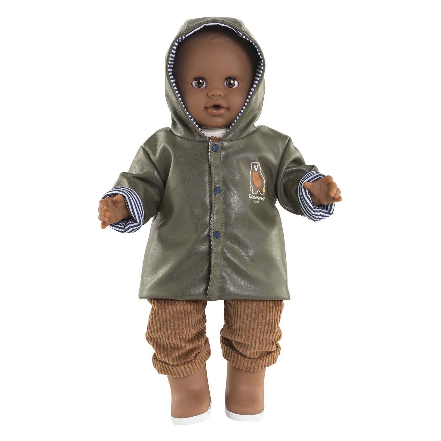 Corolle poppen regenjas - poppenaccessoire 36cm teddybeerprint.