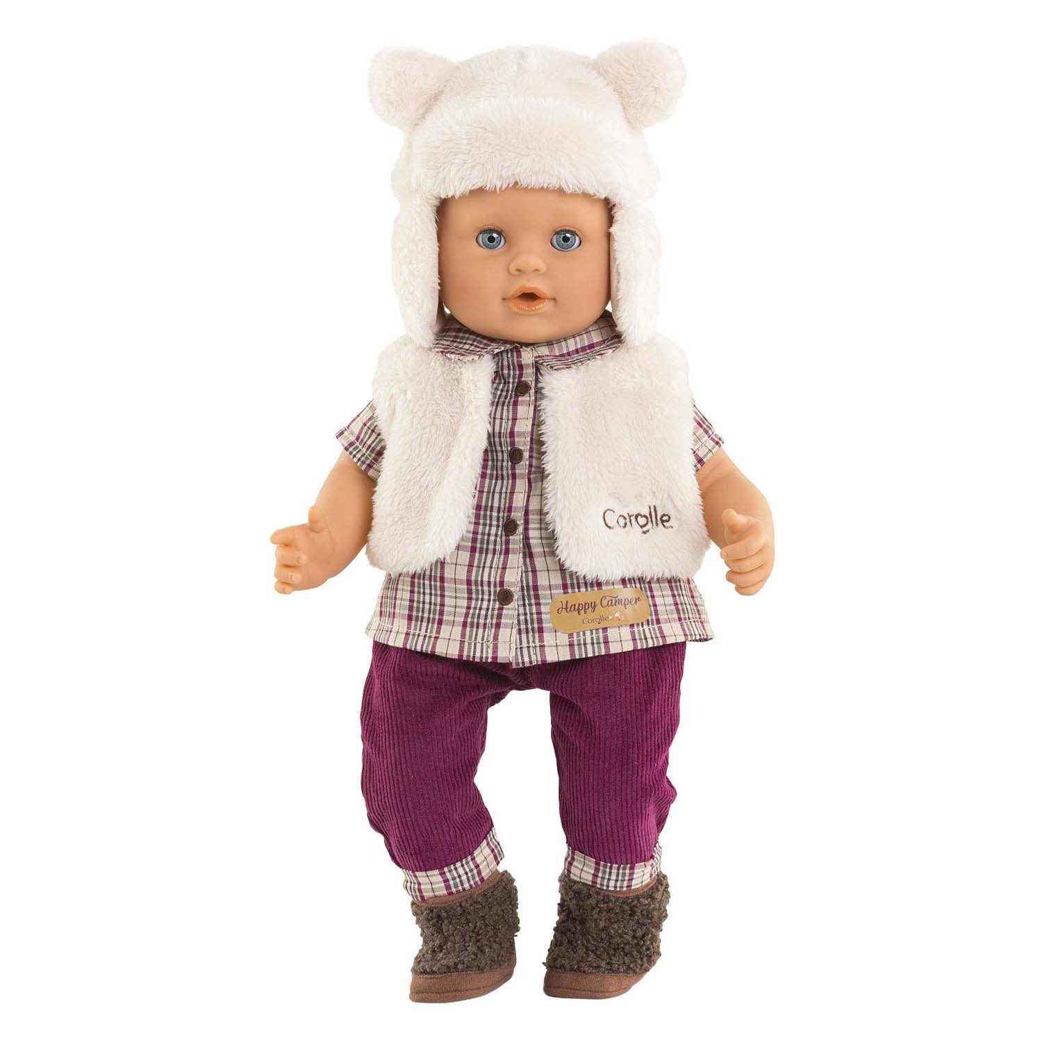 Corolle poppen winterset 36cm - omkeerbaar vestje en berenmuts.