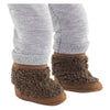 Corolle poppenlaarsjes schapenvacht-look bruin 36cm poppen accessoire.