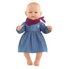 Corolle poppenjurk jeans met sjaal voor babypop 42cm - poppenkleding.