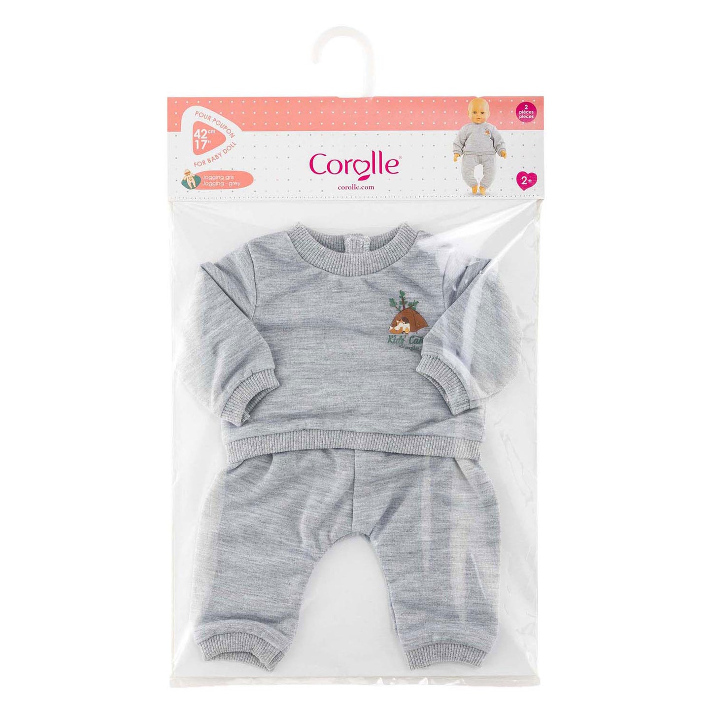Corolle grijs poppen joggingpak kleine ontdekker - 42cm