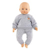 Corolle poppen joggingpak grijs kleine ontdekker 42cm - poppenkleding.