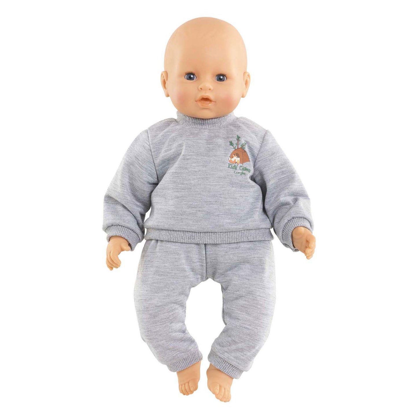 Corolle poppen joggingpak grijs kleine ontdekker 42cm - poppenkleding.