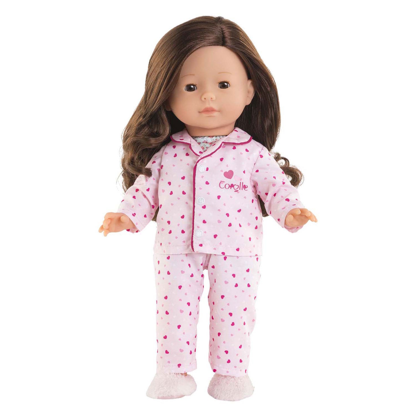 Corolle ma poppenpyjama en slofjes - hartjes - 36cm