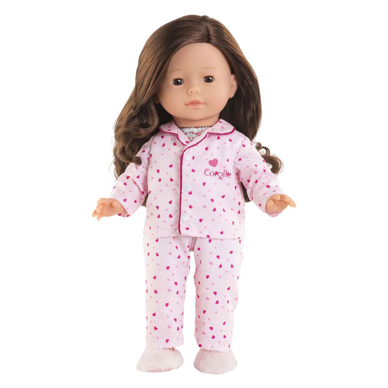 Corolle ma poppenpyjama en slofjes - hartjes - 36cm
