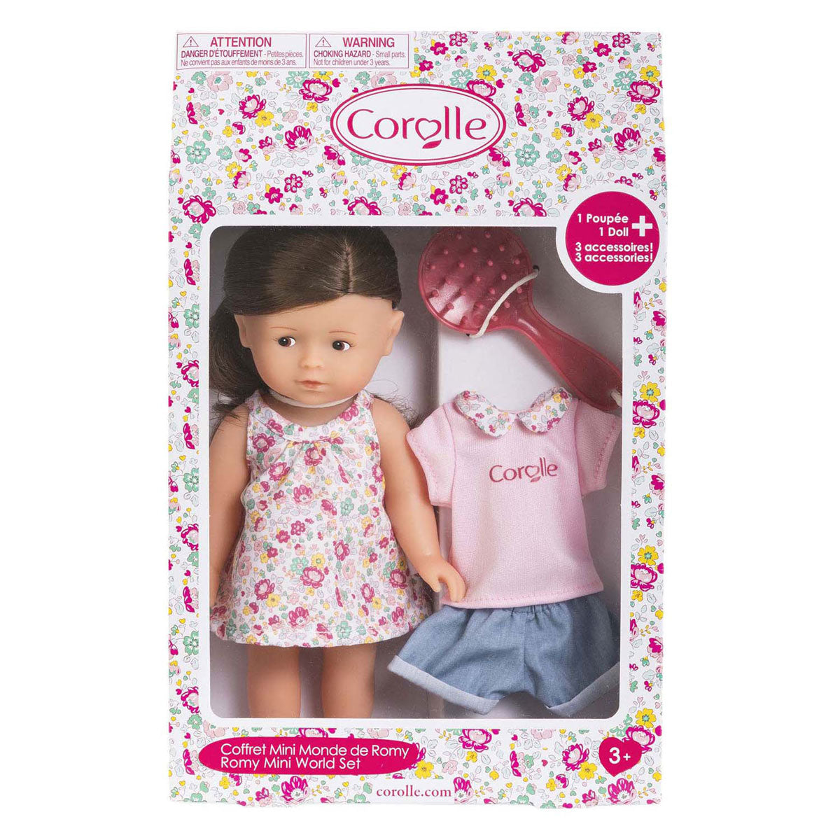 Corolle mini babypop romy met 3 accessoires - 20cm