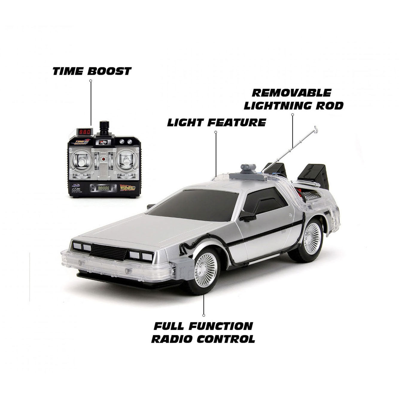 Jada Toys Jada Bestuurbare Auto Back to the Future RC Time Machine 1:16