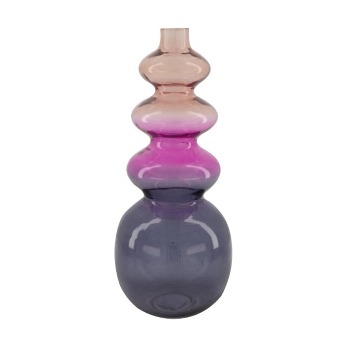Dijk natural collections vaas glas ø15x36cm mixed roze