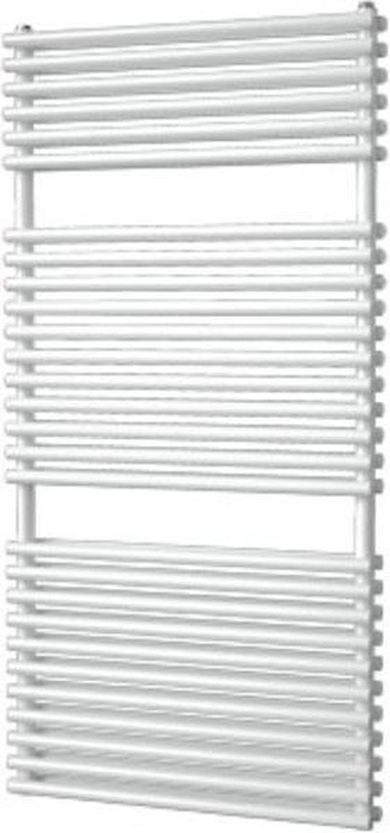 Plieger florian nxt dubbel designradiator – handdoekradiator – 121.6 cm x 60 cm - 908 watt - wit