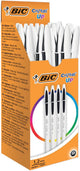 Bic cristal up balpennen - zwart - doos van 20 stuks - medium punt 1,2 mm