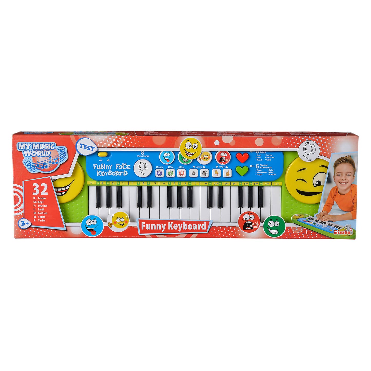 Simba my music world lachgezicht keyboard