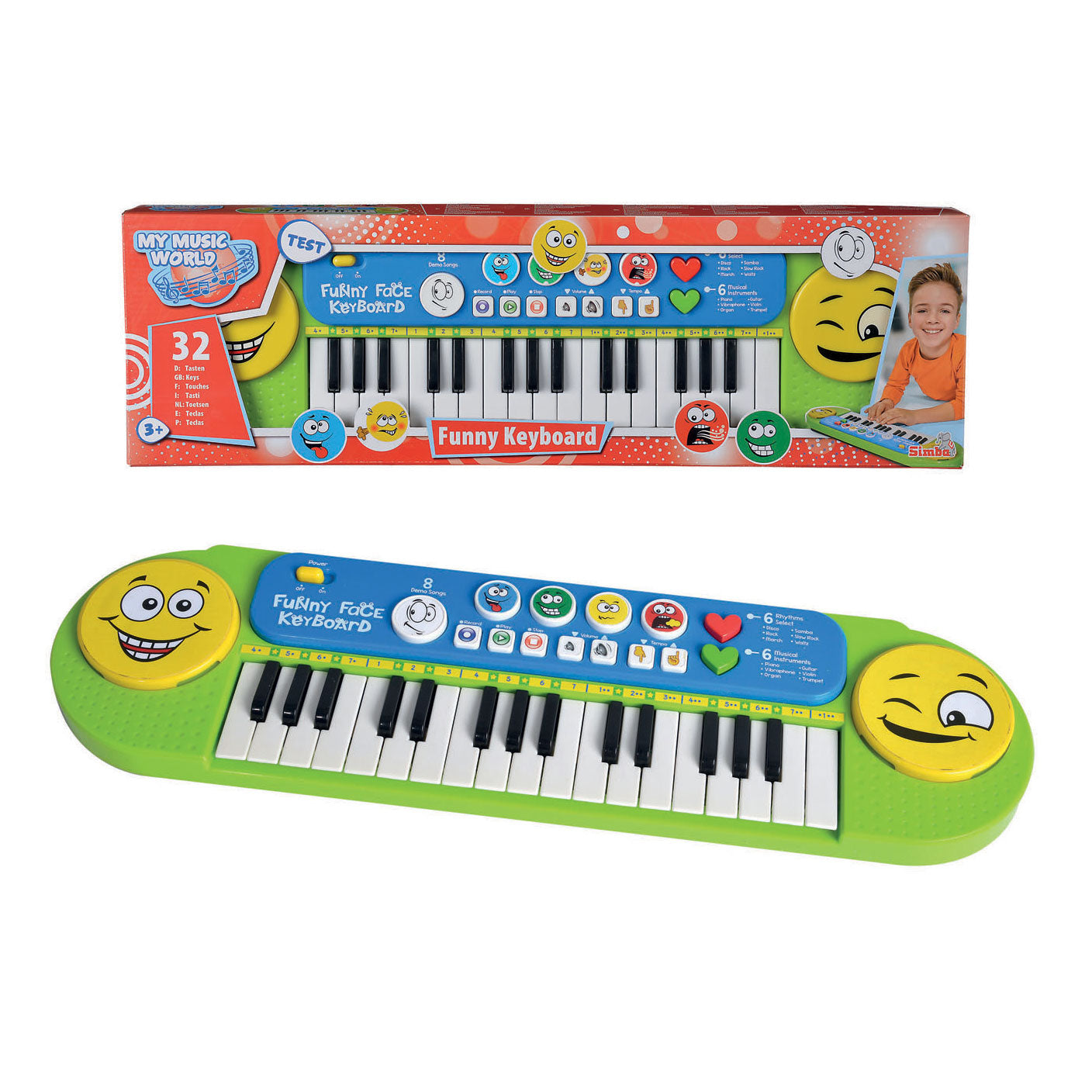 Simba my music world lachgezicht keyboard
