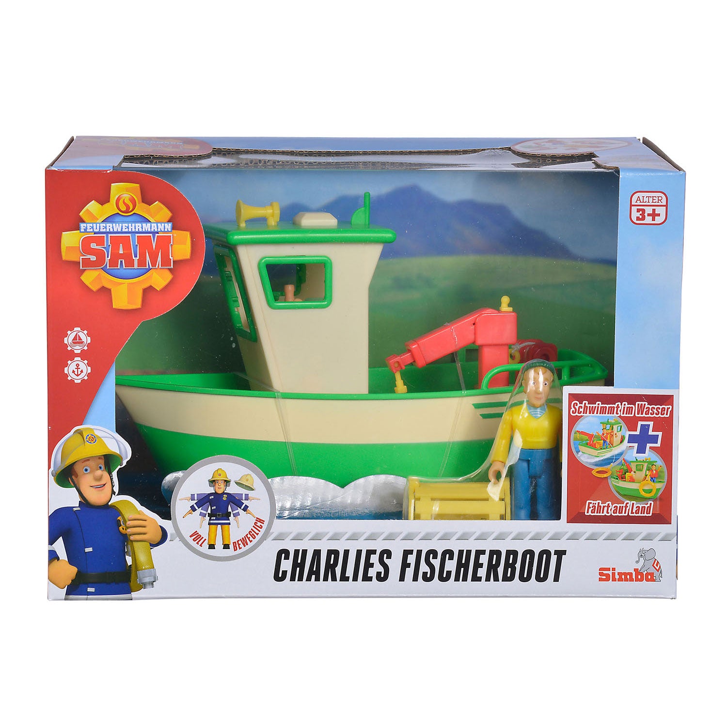 Simba brandweerman sam charlie's vissersboot