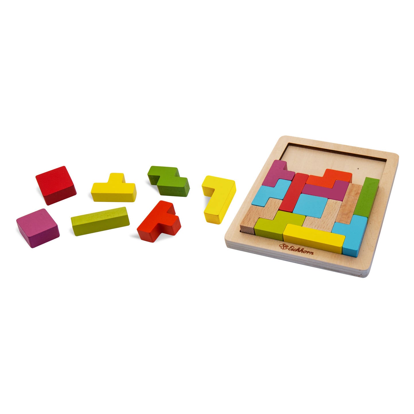 Eichhorn houten vormenpuzzel educatief speelgoed 20-delig.